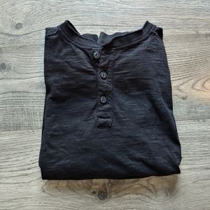 Black Men's Henley Shirt